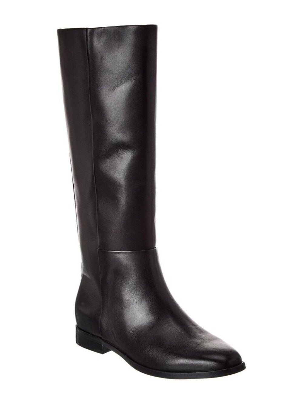 New! Vince Martell Knee High Boot Leather Black Size 10 M DD464A  Approx 11 3/8"
